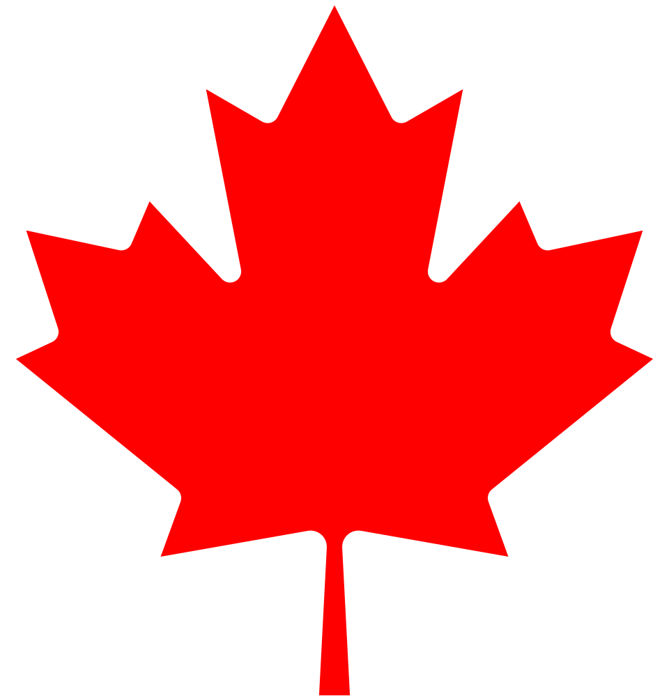 Maple leaf symbol for Canada